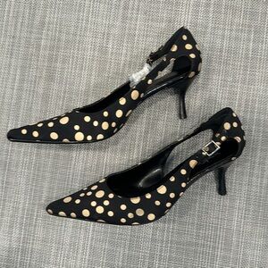 Coach And Four Emiko Polka Dot Kitten Woman’s Heels Size 7 1/2 New